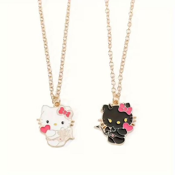 Sanrio Hello Kitty Necklace Set - Black and White - Picture 2 of 2